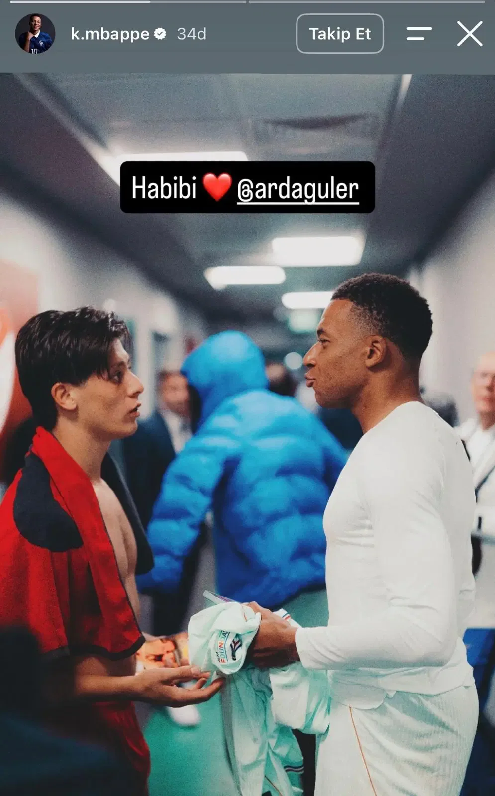 Mbappe, Türkiye maçı sonrası Arda Güler ve Camavinga ile fotoğraflarını paylaştı
