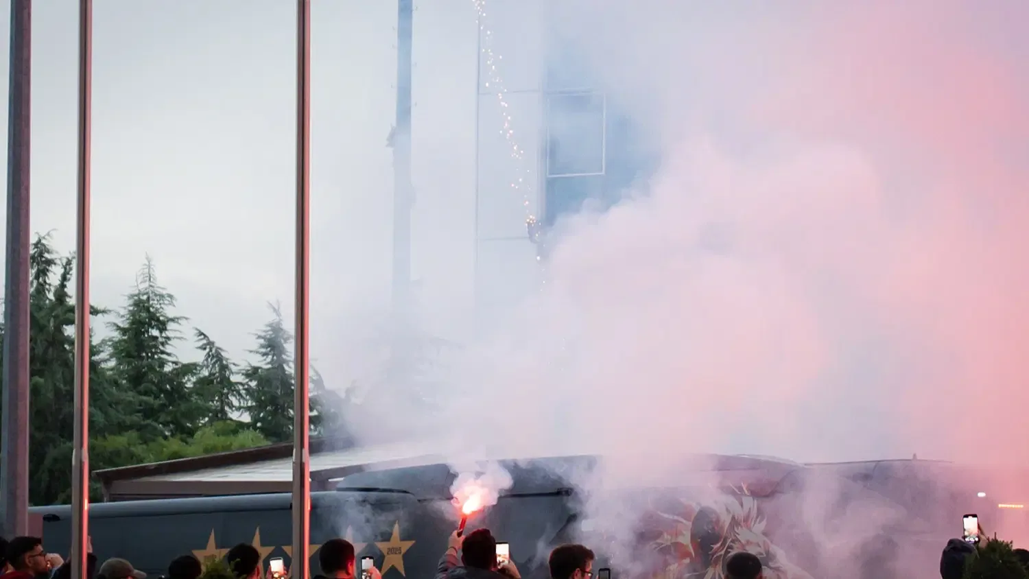 Galatasaray'a başkentte coşkulu karşılama